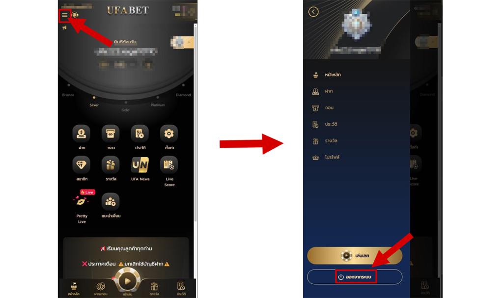 วิธีออกจากระบบ